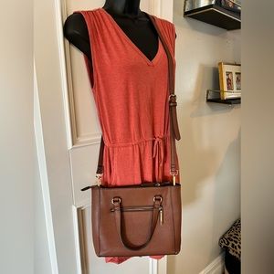 Steve Madden Brown Pebble Crossbody Bag